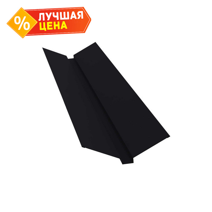 Планка ендовы верхней 115х30х115 0,5 Velur RAL 6020 хромовая зелень