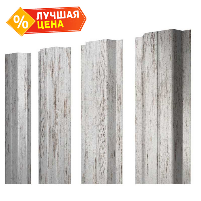 Штакетник П-образный В Grand Line 0,45 Print Elite Snow Wood Snow Wood