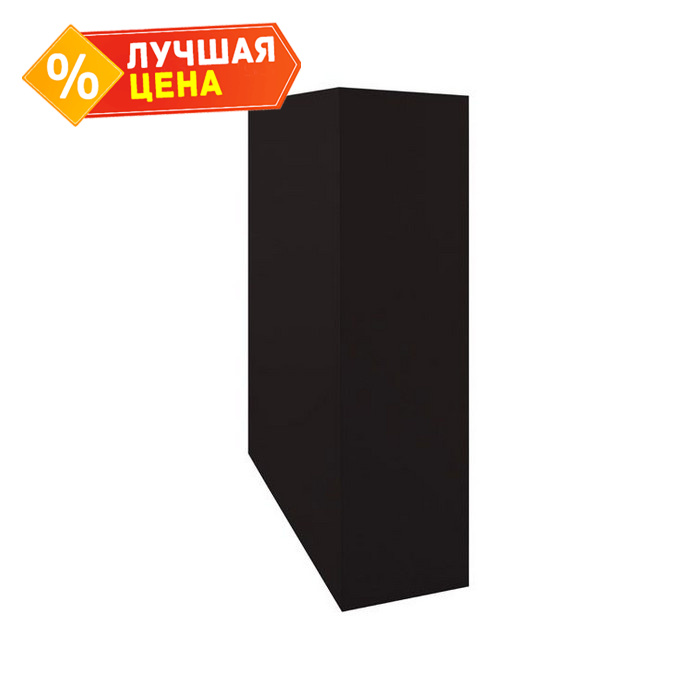 Кожух на трубу скатный д1500/ш500/в1-400/в2-1100 0,5 PurLite Мatt с пленкой RAL 9005 черный