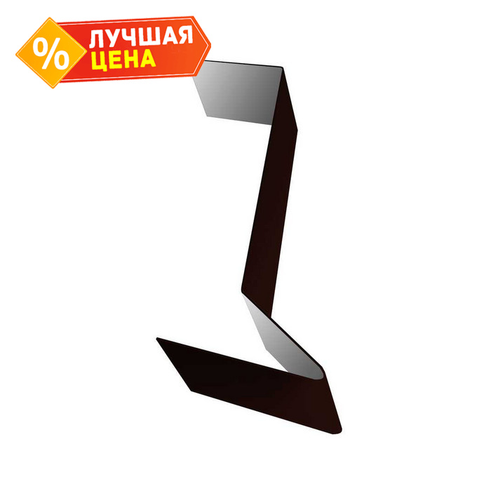 Планка примыкания для мягкой кровли 0,5 Quarzit lite с пленкой RR 32 темно-коричневый