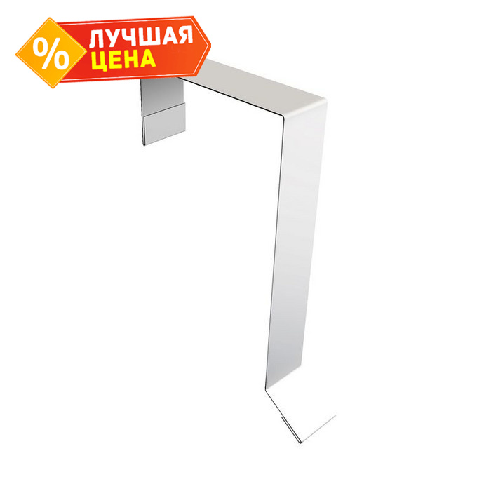 Планка торцевая фальц 65х97 0,5 Satin с пленкой RAL 9003 сигнальный белый