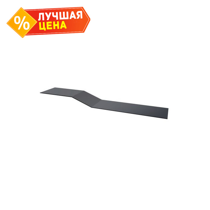 Планка крепежная фальц GL 0,5 Satin с пленкой RAL 9006