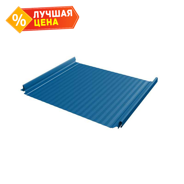 Фальцевая кровля Кликфальц Pro Gofr Grand Line 0,7 Полиэстер RAL 5005 Сигнальный Синий