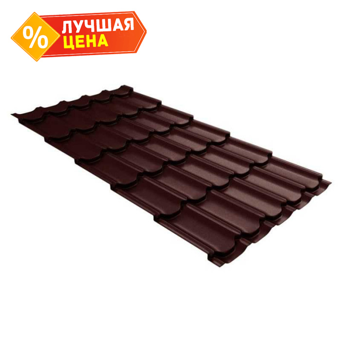 Металлочерепица Grand Line Kvinta plus 0,45 Drap ST RAL 8017 Шоколад