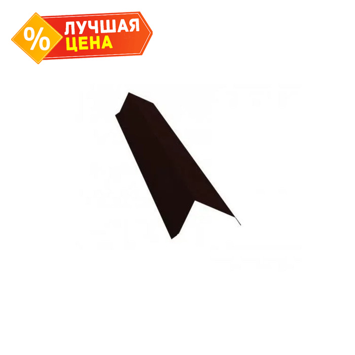 Планка торцевая 80х100 0,45 Drap ST RR 32 (серо-зеленый) темно-коричневый