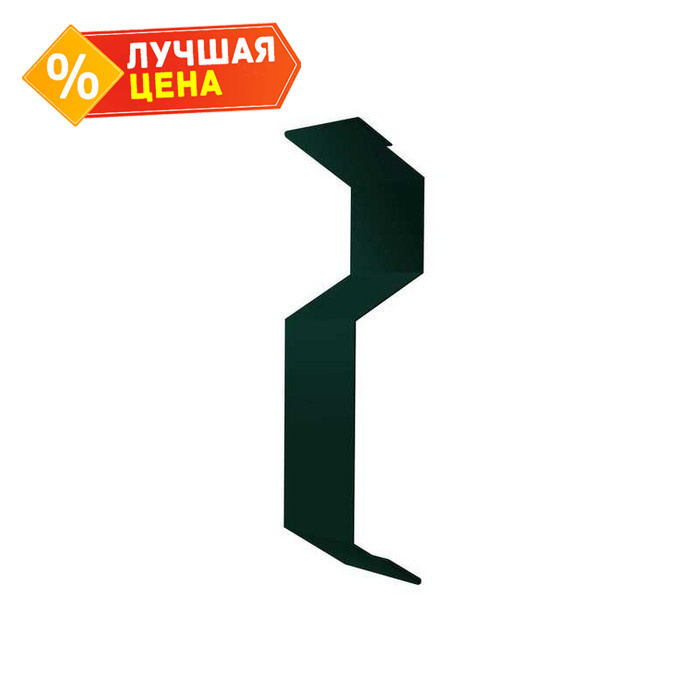 Планка примыкания внакладку 25х17х35х17 0,45 PE с пленкой RAL 6005 зеленый мох