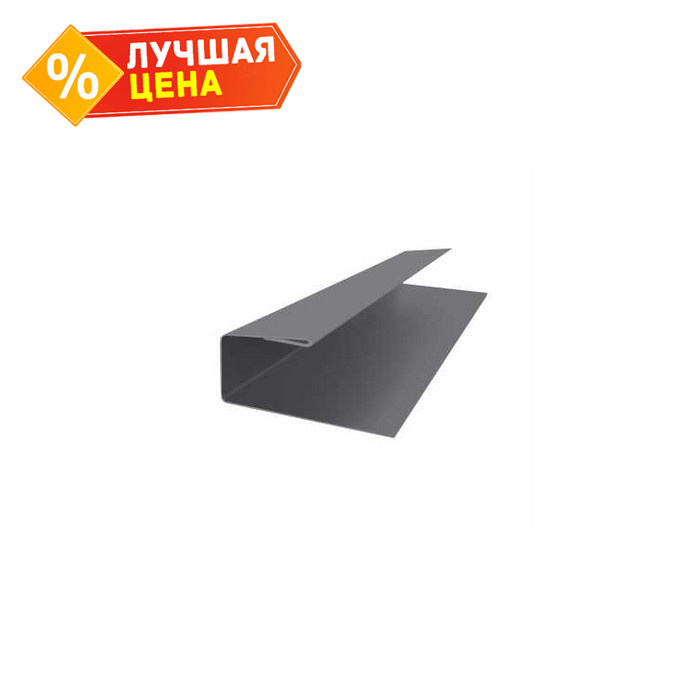 J-Профиль 12мм 0,45 PE с пленкой RAL 7004 сигнальный серый