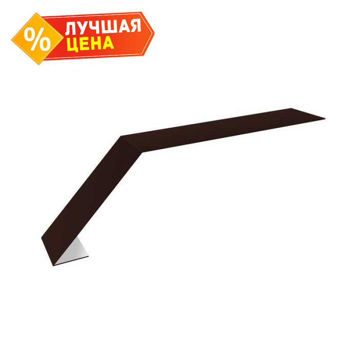 Планка капельник 100х60 0,4 PE с пленкой RAL 8017 шоколад
