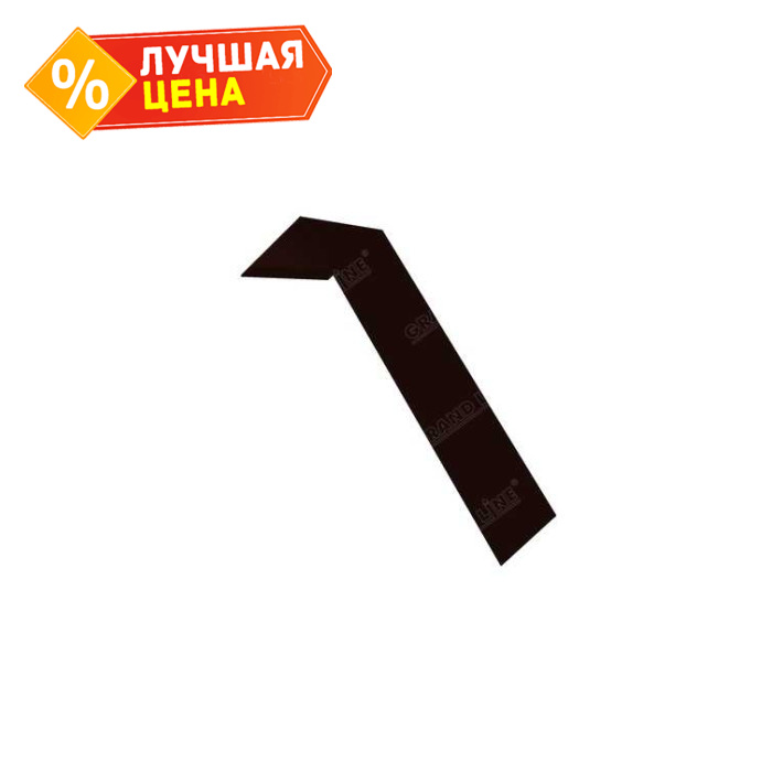 Планка лобовая/околооконная простая 190х50 0,5 Atlas с пленкой RR 32 темно-коричневый