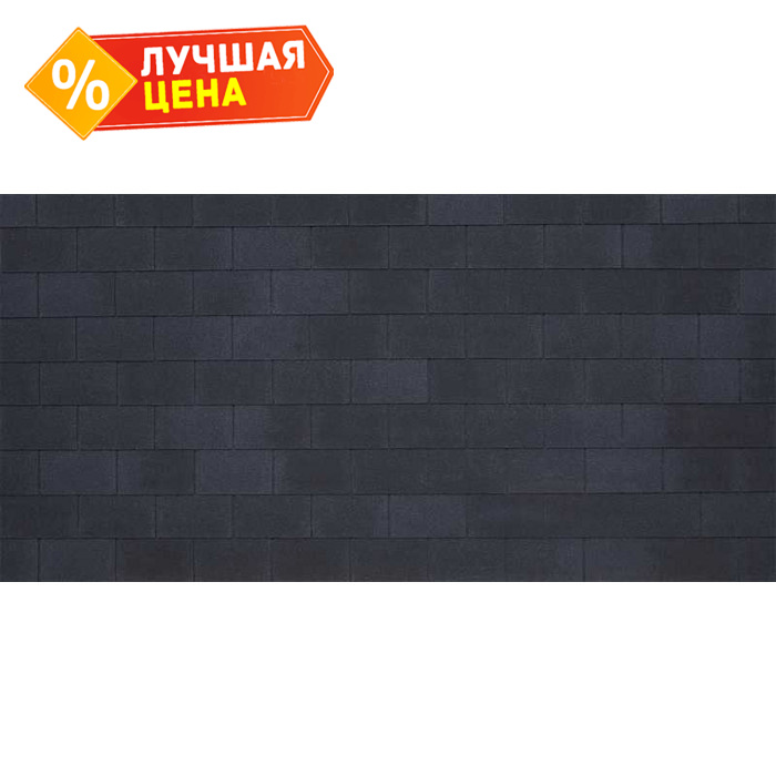 Гибкая черепица Тегола Business Plus RECTANGULAR Giada nero 168