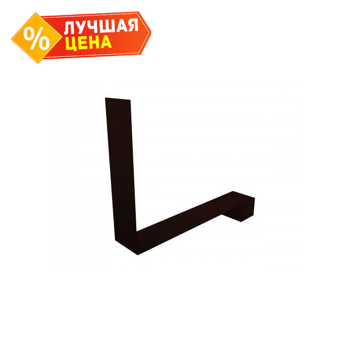 Планка примыкание нижнее к трубе для Кликфальц Pro Grand Line 0,5 Satin с пленкой RR 32 темно-коричневый