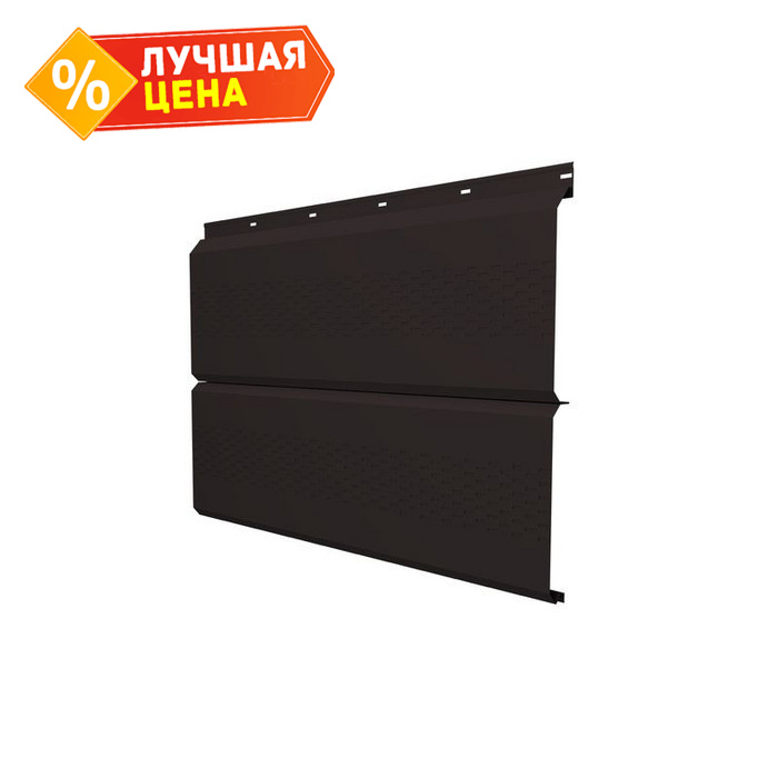 Софит ЭкоБрус с перфорацией 0,345 Grand Line 0,5 Velur RAL 9005 черный