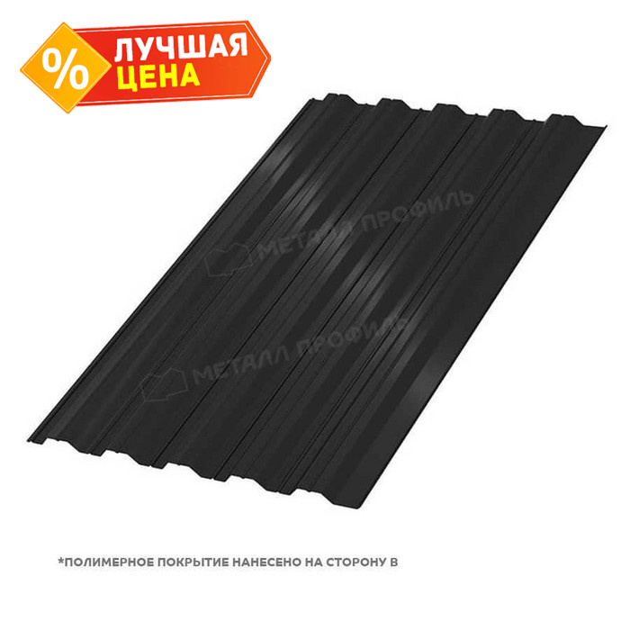 Профлист Металл Профиль HC35 0.5 PURMAN® RAL 9005 Черный темный B