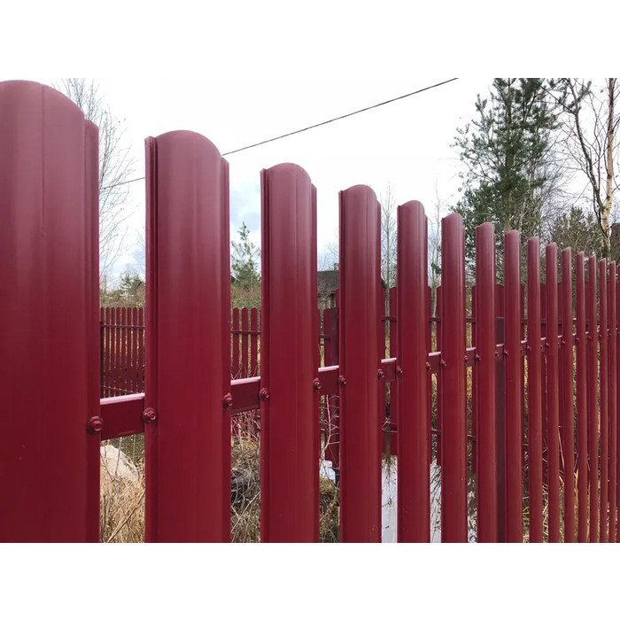 Штакетник Круглый Grand Line 0,5 PurLite Matt RAL3005 Красное Вино
